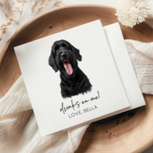 Guardanapo De Papel Bebidas Em Mim! Casamento de Cachorro Negra Russo