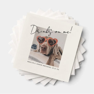 Guardanapo De Papel Bebidas em mim com Photo - casamento personalizado
