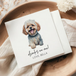 Guardanapo De Papel Bebidas Em Mim! Maltipoo Dog Wedding