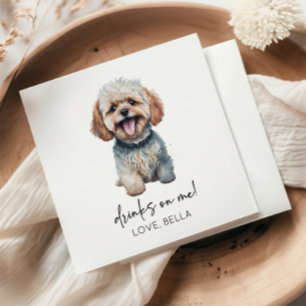Guardanapo De Papel Bebidas Em Mim! Maltipoo Dog Wedding