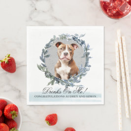 Guardanapo De Papel Bebidas em mim! Pecado de casamento Pitbull Dog