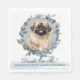Guardanapo De Papel Bebidas Em Mim! Pekingese Dog animal de estimação