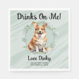 Guardanapo De Papel Bebidas Em Mim! Pembroke Welsh Corgi Dog animal de