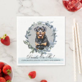 Guardanapo De Papel Bebidas Em Mim! Rottweiler Porte de casamento do c