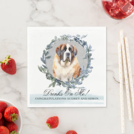 Guardanapo De Papel Bebidas Em Mim! Santo Bernard Dog animal de estima