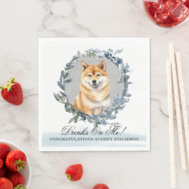 Guardanapo De Papel Bebidas Em Mim! Shiba inu Porte de casamento