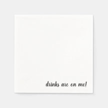 Bebidas Estão Em Mim Coquetel Napkins