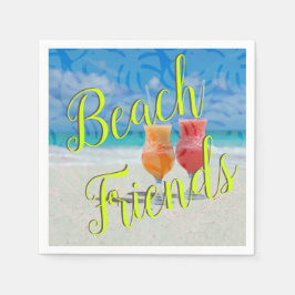 Guardanapo De Papel Bebidas na Praia Amigos Dizendo