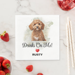 Guardanapo De Papel Bebidas no Casamento Cavapoo