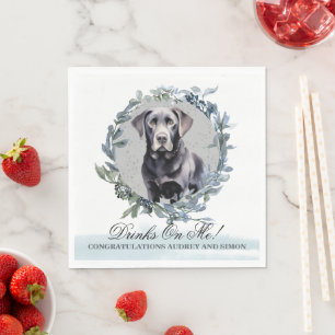 Guardanapo De Papel Bebidas por minha conta! Cachorro Labrador preto g
