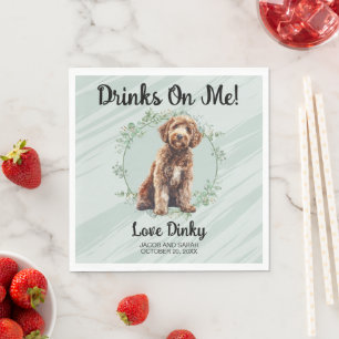 Guardanapo De Papel Bebidas Por Minha Conta! Cão Labradoodle