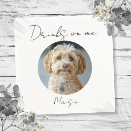 Guardanapo De Papel Bebidas Por Minha Conta Foto do Cachorro Pet Casam