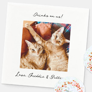 Guardanapo De Papel Bebidas por Nossa Conta Foto de Pet Casamento