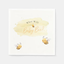 Guardanapo De Papel Bee Gender Reveal Napkins What Will Baby Bee