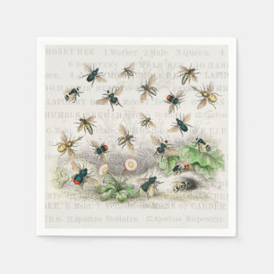 Guardanapo De Papel Bee Honey Queen Bees Antique