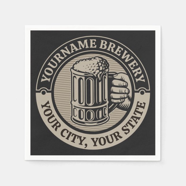 Guardanapo De Papel Beer Breeke Personalizado Brewery Big Mug (Frente)