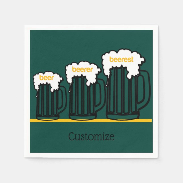Guardanapo De Papel Beer Mugs Partido Personalizado Napkins (Frente)