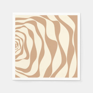 Guardanapo De Papel Bei e Fluxo 4 em Tan e Creme