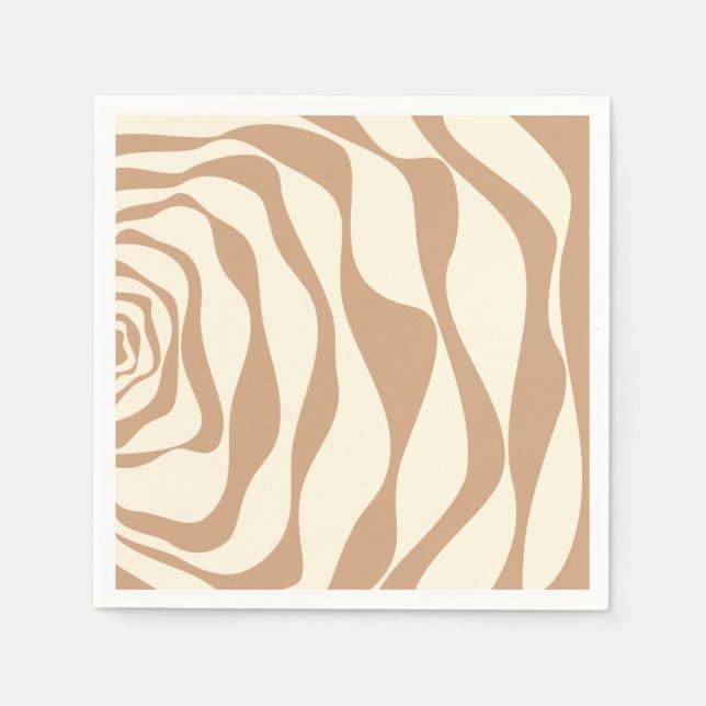 Guardanapo De Papel Bei e Fluxo 4 em Tan e Creme (Frente)