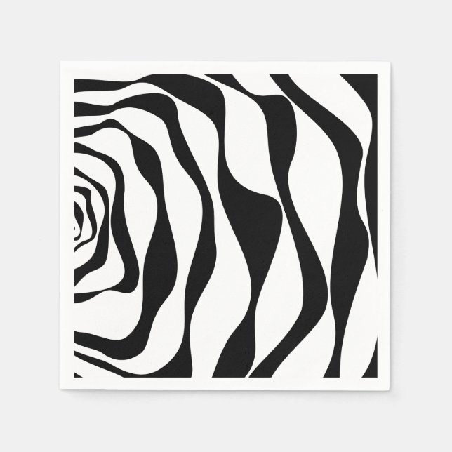 Guardanapo De Papel Bei e Fluxo 4 - Preto e Branco (Frente)