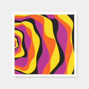 Guardanapo De Papel Bei e Fluxo 4 - Preto, Rosa, Laranja e Amarelo