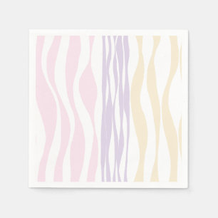 Guardanapo De Papel Bei e Fluxo - Pink Pastel, Amarelo e Roxo
