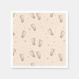 Guardanapo De Papel Beige Chá Beige Feet Boy