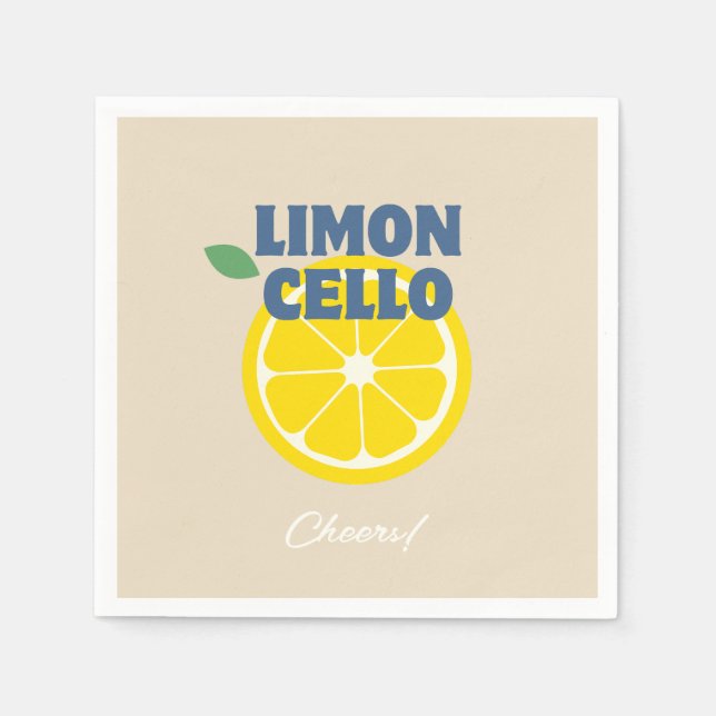 Guardanapo De Papel Beige Love Limoncello (Frente)