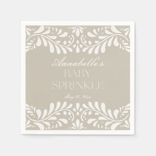 Guardanapo De Papel Beige Talavera Azulejo Espanhol Fiesta Baby Sprink