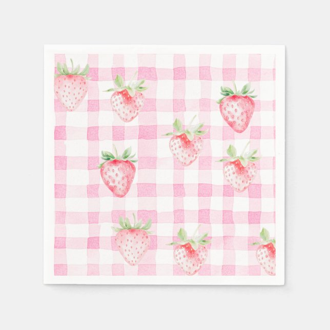 Guardanapo De Papel Beija-Amoreira-de-Aroma-Rosa-Gingham Brithday (Frente)