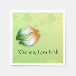 Guardanapo De Papel Beije-me Eu sou Irlandês - Papel Napkin