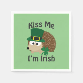 Guardanapo De Papel Beije-me Eu Sou Oouriço Irlandês