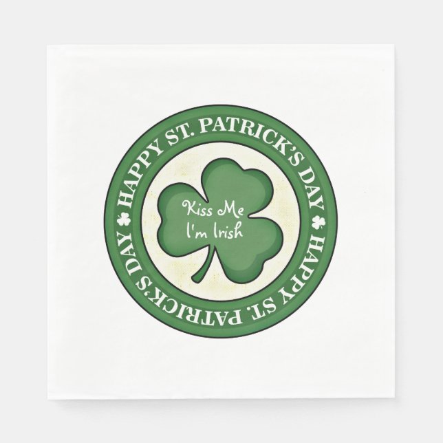 Guardanapo De Papel Beije-me Sou o Irish Paper Napkins (Frente)