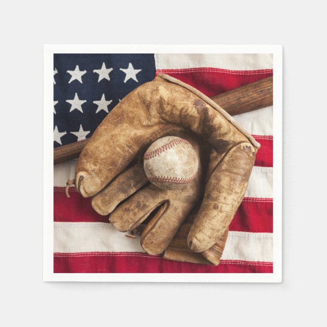 Guardanapo De Papel Beisebol Vintage (Frente)