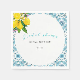 Guardanapo De Papel Bela azulejo italiano e chá de panela de cal 