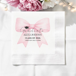 Guardanapo De Papel Bela Boina Cor-de-Rosa para Diploma Formatura