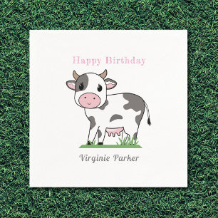 Guardanapo De Papel Bela Vaca Bonita Aniversário Napkins