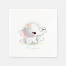 Belas-brancas, Elefante, Bebê, Aquarela