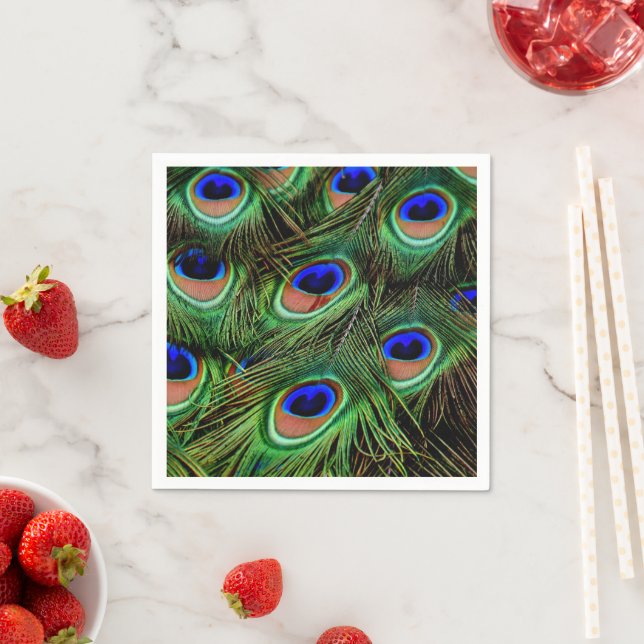 Guardanapo De Papel Belas Penas de Pavão  (Insitu)
