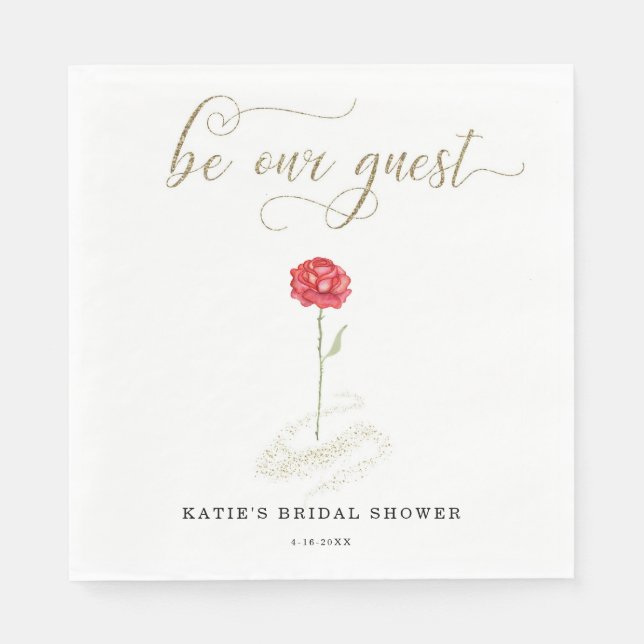 Guardanapo De Papel Beleza e Besta Sejam Nossos Convidados (Frente)