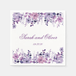 Guardanapo De Papel Beleza Purple Wedding Floral