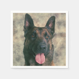 Guardanapo De Papel Belga Malinois - pastor belga - Maligator