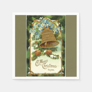 Guardanapo De Papel Bell de natais vintages e Pinecones