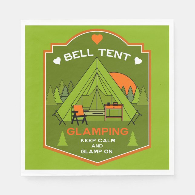 Guardanapo De Papel Bell Tent Glamping (Frente)