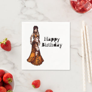 Guardanapo De Papel Belly Dancer Birthday