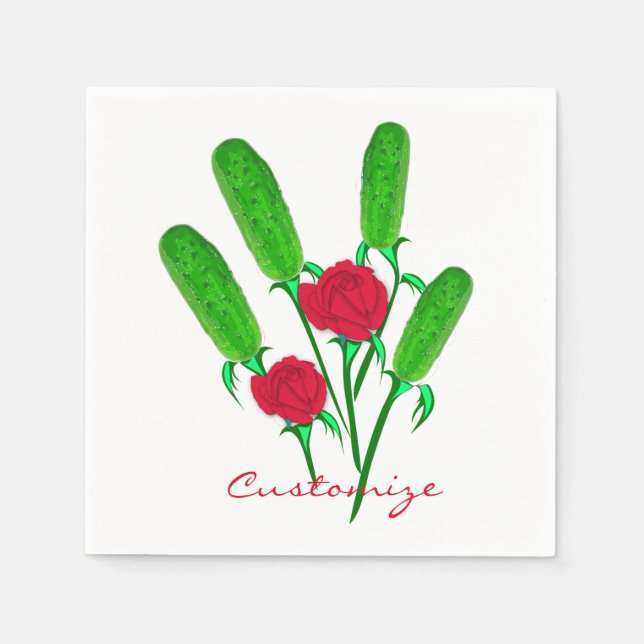 Guardanapo De Papel Belo Buquê de picles com Rosas Thunder_Cove (Frente)