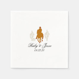 Guardanapo De Papel Belo Casamento Castanho Escuro Ocidental