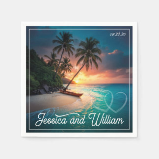 Guardanapo De Papel Belo Casamento de Verão