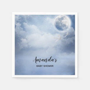 Guardanapo De Papel Belo céu azul com Chá de fraldas de Cisnes Voadora