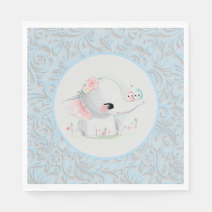 Guardanapo De Papel Belo Elefante White Baby Boy